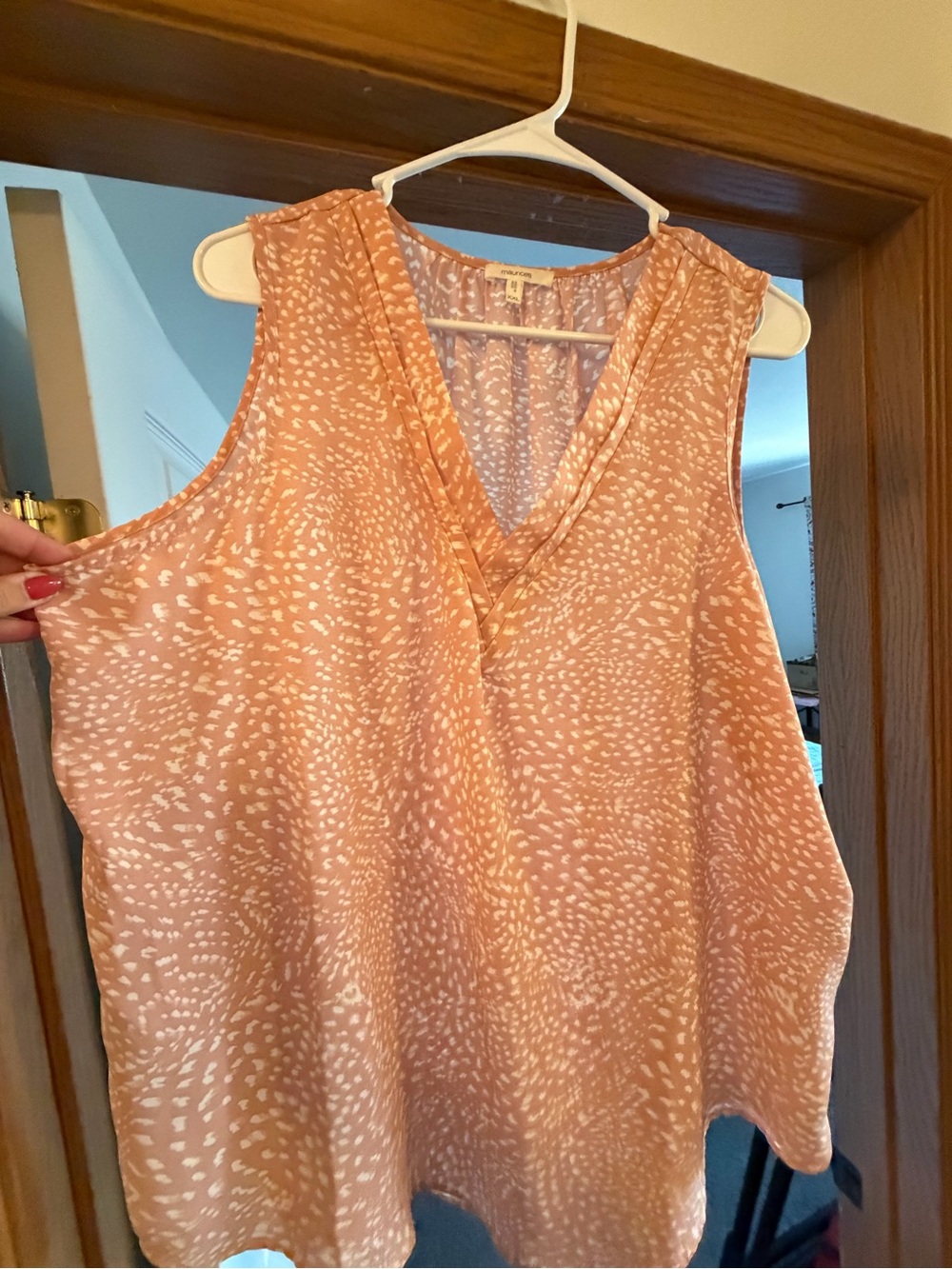 Maurices Dusty Peach Sleeveless V-Neck Camisole
